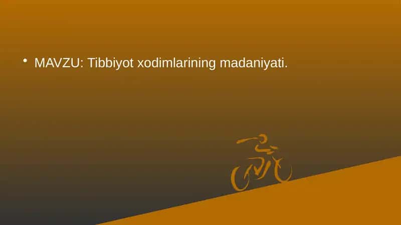 Tibbiyot xodimlarining madaniyati 1