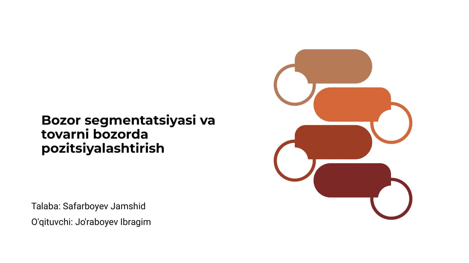 Bozor segmentatsiyasi va tovarni bozorda pozitsiyalashtirish 1