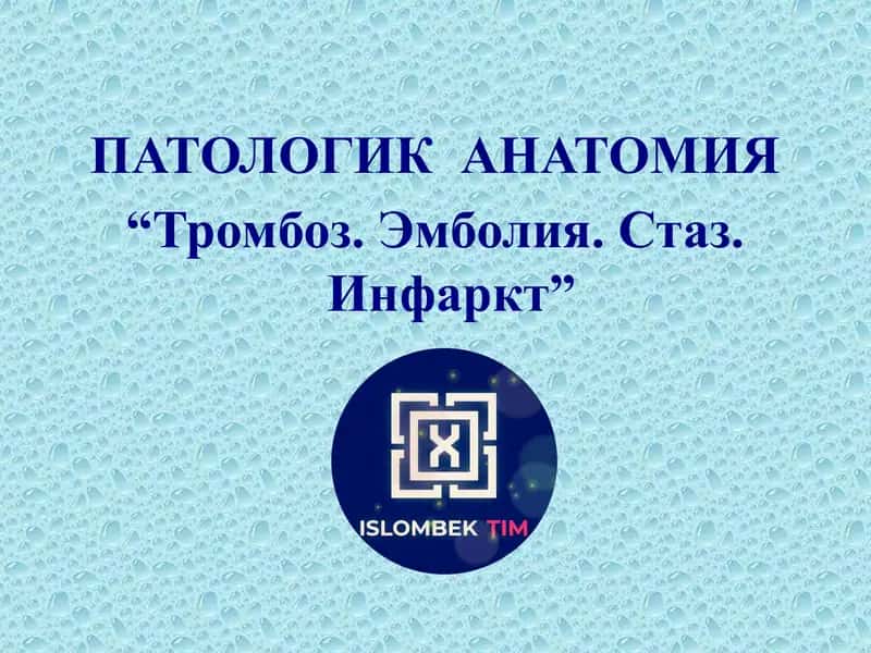 Тромбоз, эмболия, инфаркт 1