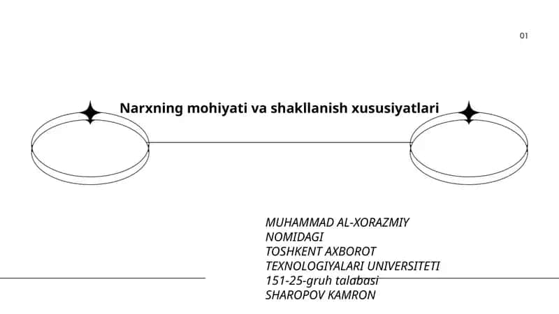Narxning mohiyati va shakllanish xususiyatlari 1