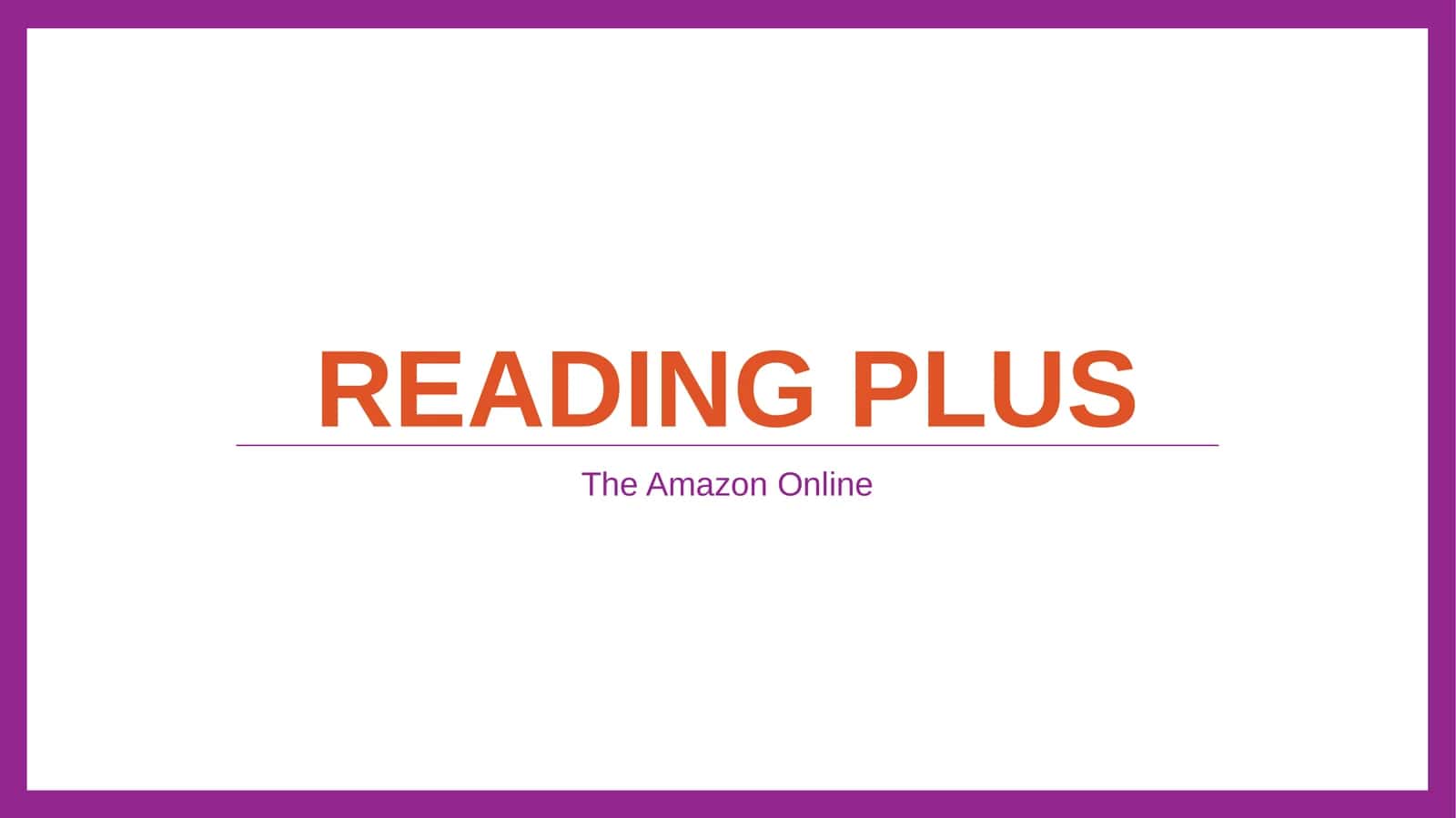 Reading plus 1
