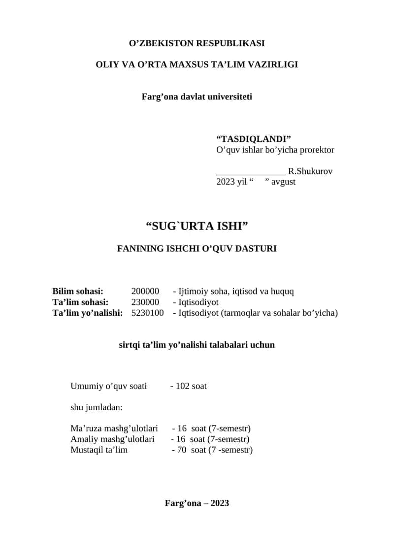 Sug'urta ishi 1