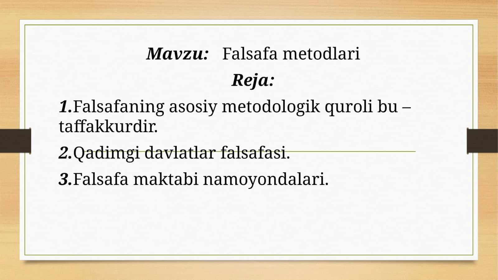 Falsafa metodlari 1