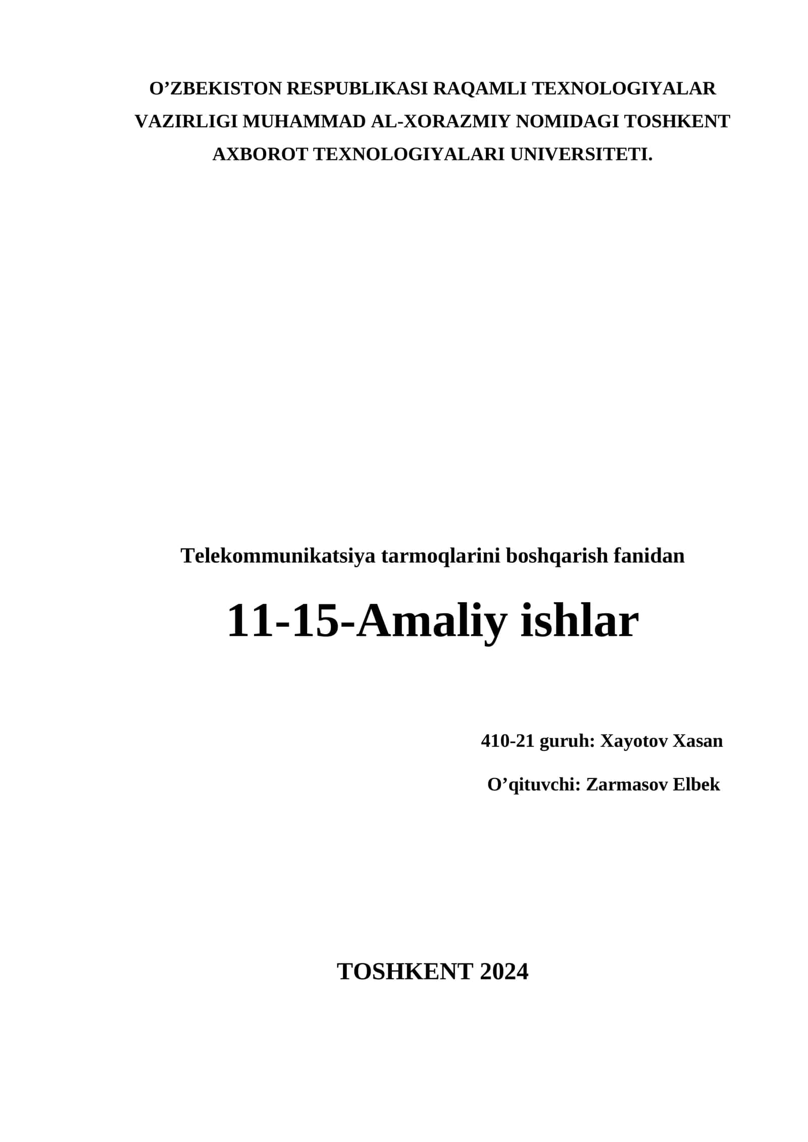 SNMP protokolini sozlash va uning ishlash prinsipini o‘rganish. VA FTP xizmatini sozlash va uning ishlash prinsipini o‘rganish. 1