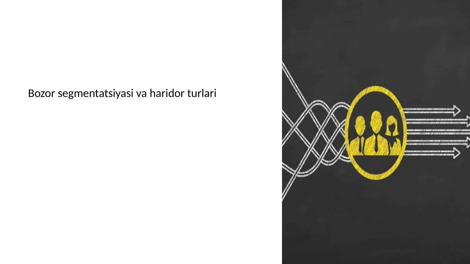 Bozor segmentatsiyasi va haridor turlari 1