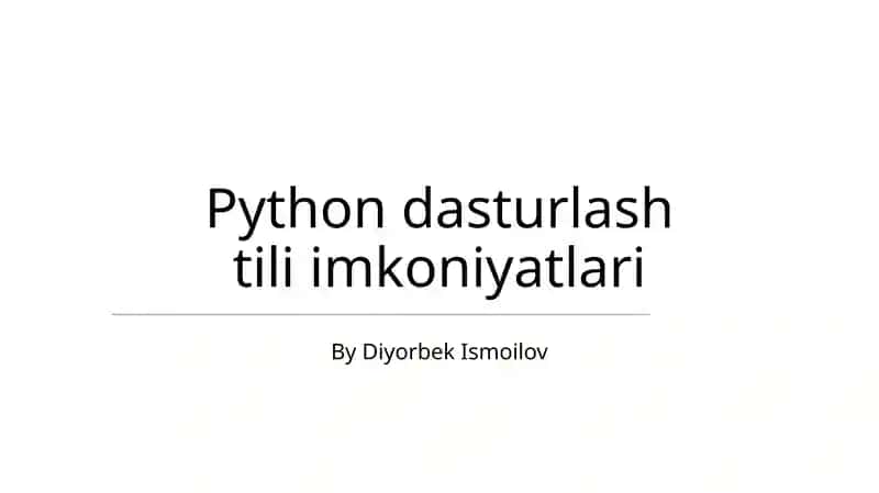 Funksiyalar va Modullar