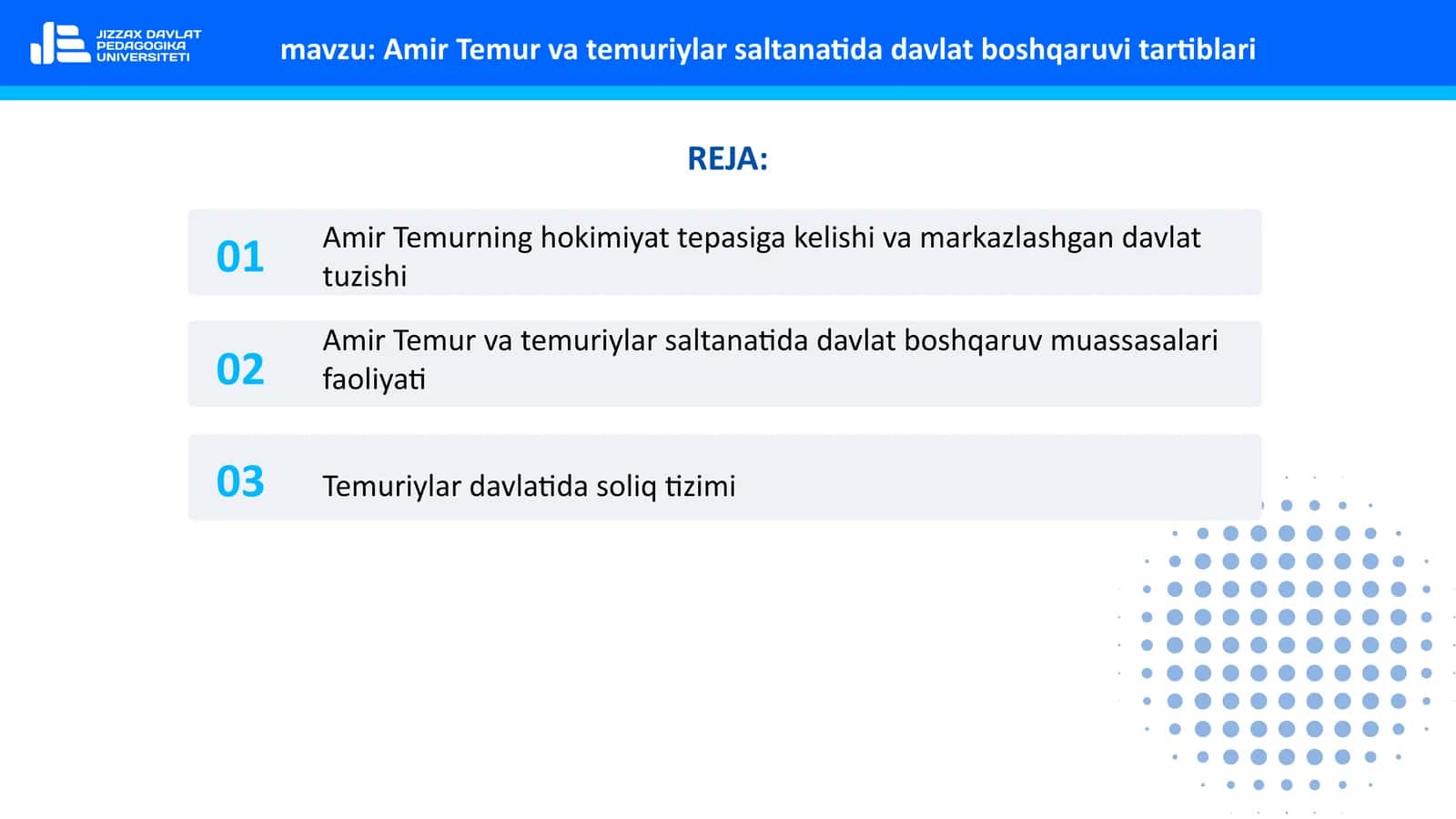 Amir Temur va Temuriylar davlati, temuriylar saltanatida davlat boshqaruvi tartiblari 1