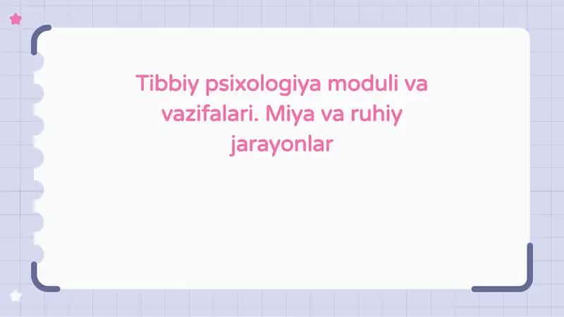 Tibbiy Psixologiya Moduli 1