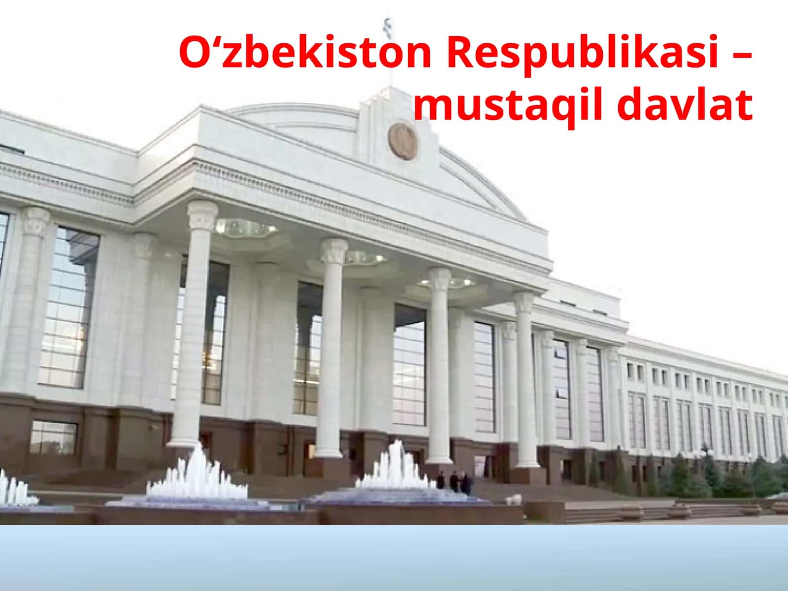 8-sinf Huquq dars ishlanma. O'zbekiston Respublikasi mustaqil davlat 1