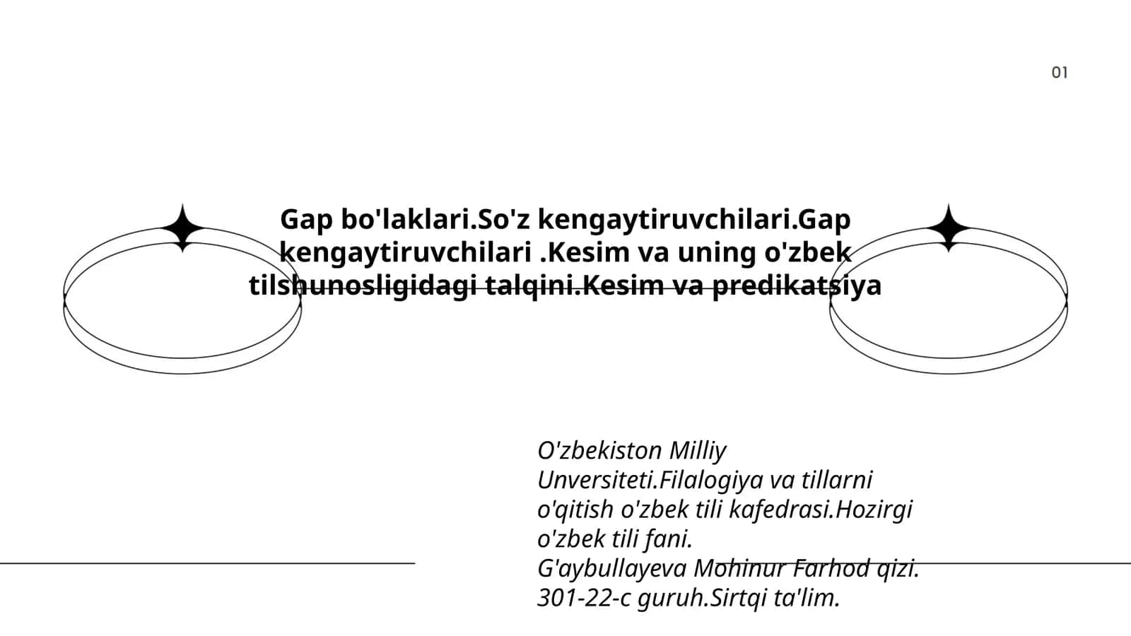 Kesim va predikatsiya o'zbek tilida 1
