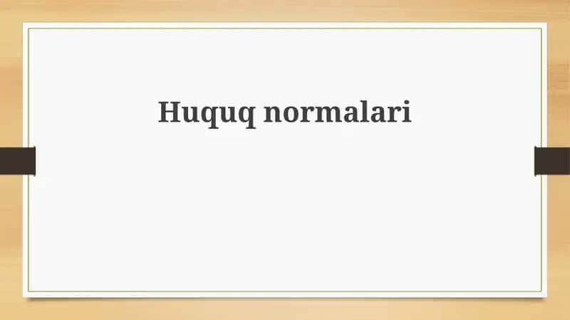 Huquqnormalari 1