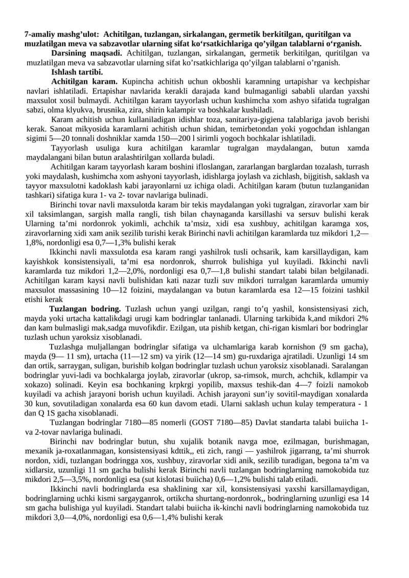 Achitilgan meva va sabzavotlar 1