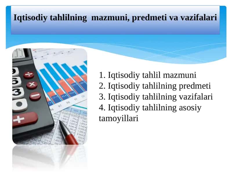 Iqtisodiy tahlil mazmuni 1