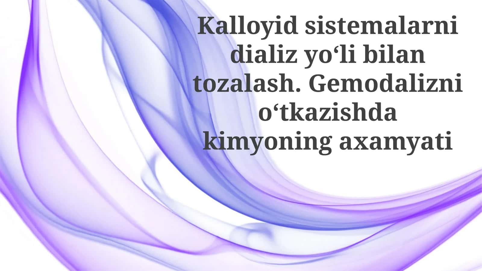Gemodiyalizni Amalga Oshirishda Kimyoning Ahamiyati 1