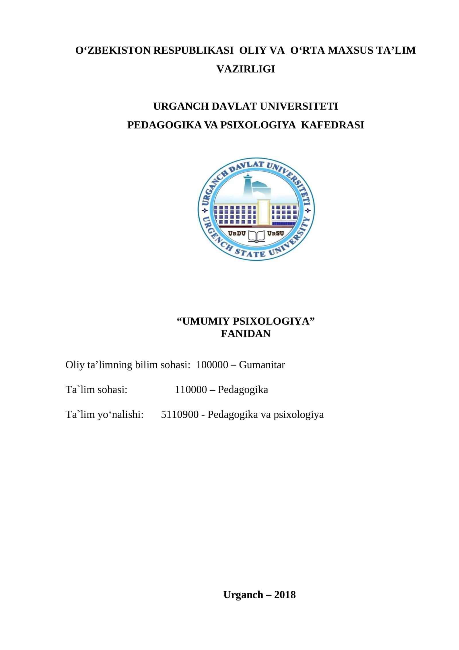 UMUMIY PSIXOLOGIYA 1