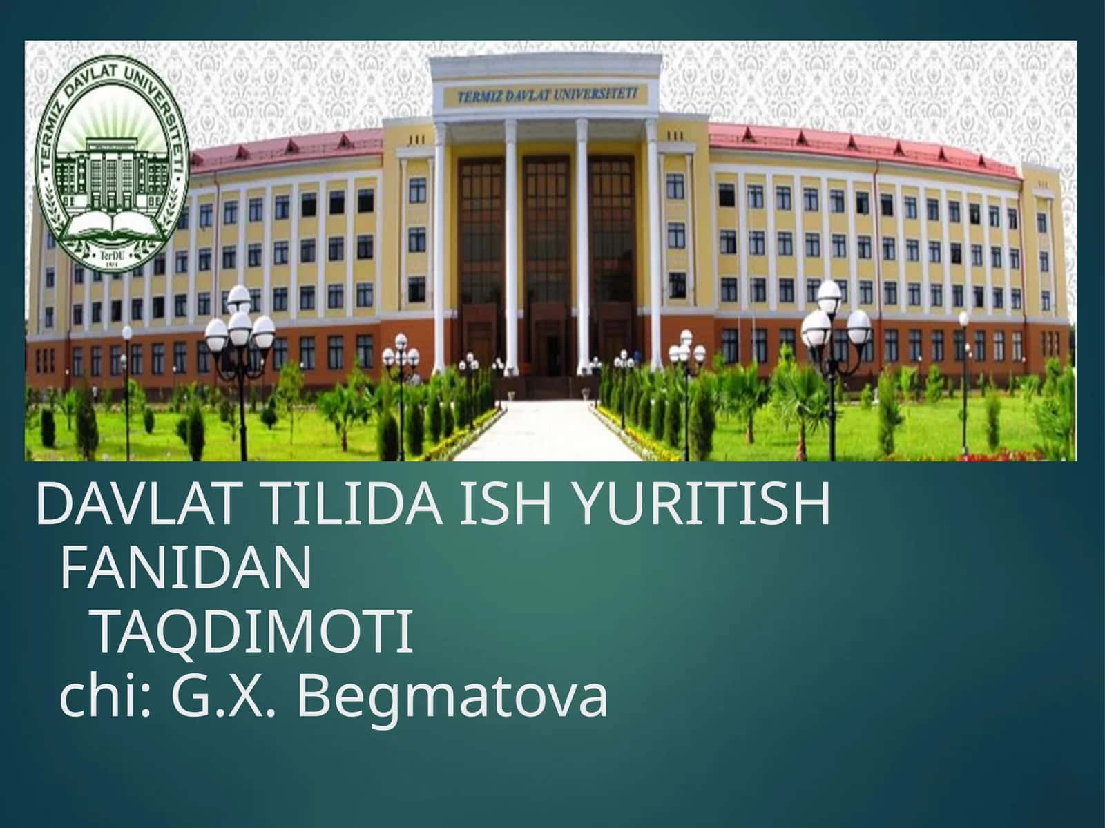 DAVLAT TILIDA ISH YURITISH FANIDAN TAQDIMOT 1