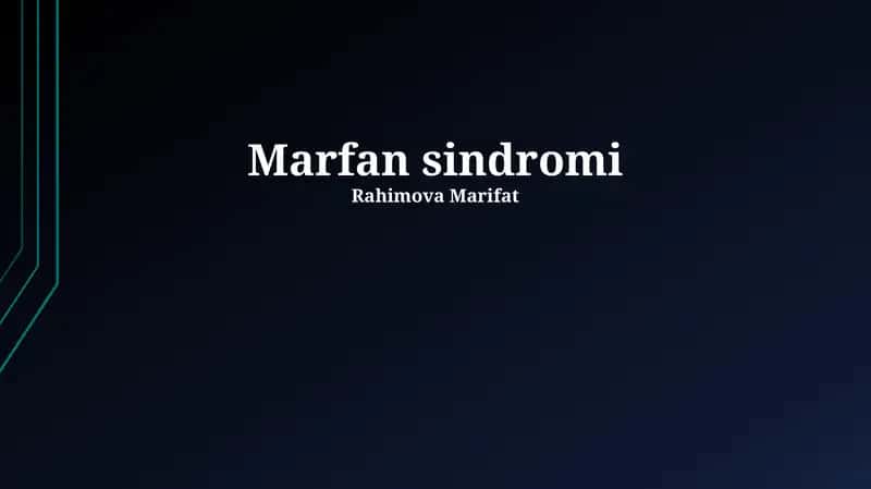 Marfan Sindromi 1