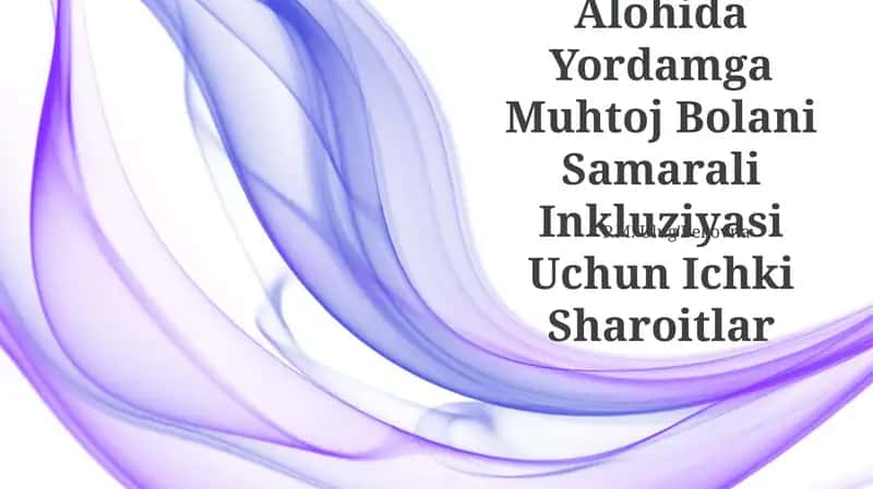 Alohida Yordamga Muhtoj Bolani Samarali Inkluziyasi Uchun Ichki Sharoitlar 1