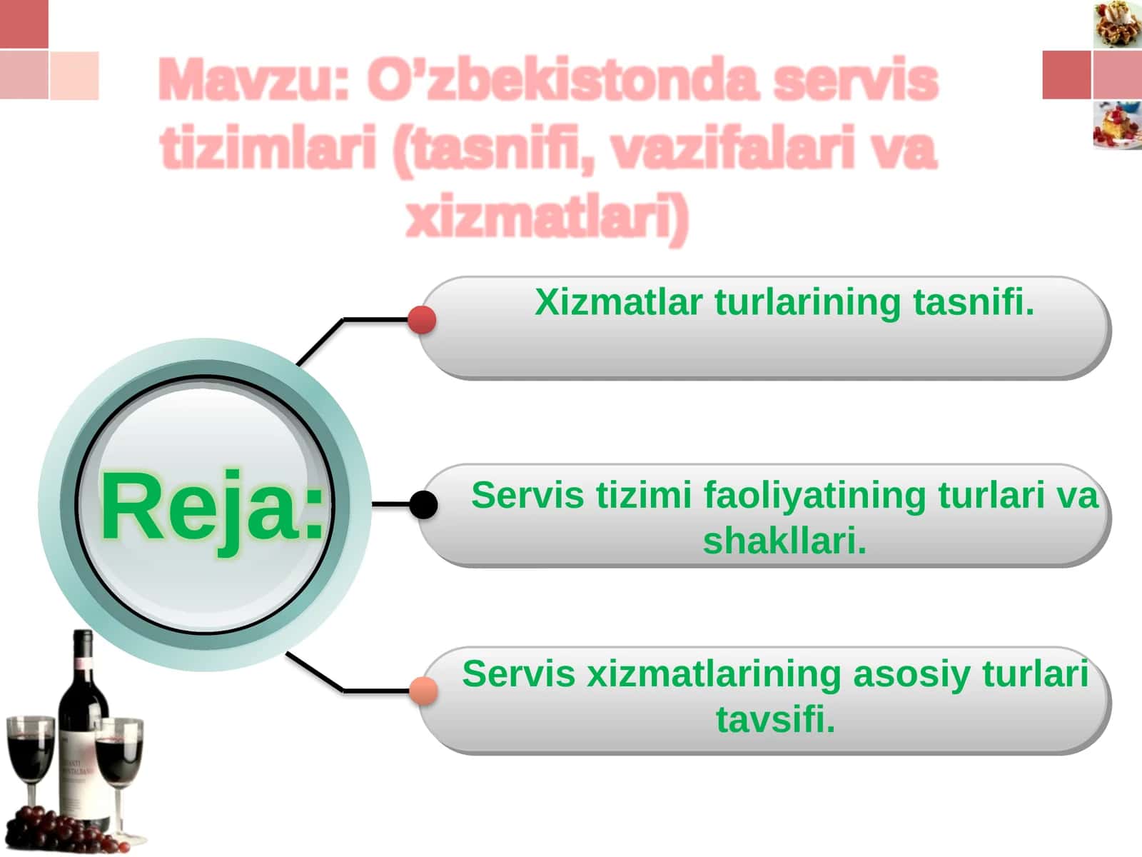 Servis tizimi faoliyatining turlari va shakllari 1