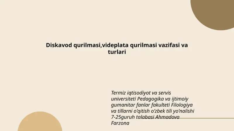 Diskavod qurilmasi,videplata qurilmasi vazifasi va turlari 1