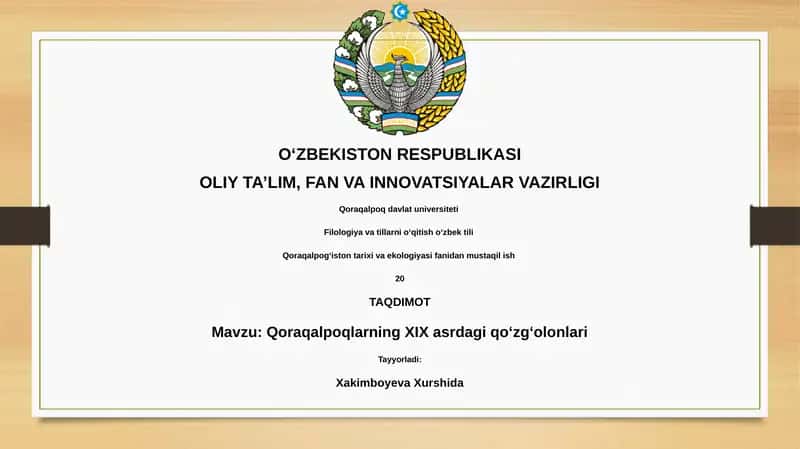 Qoraqalpoqlarning XIX asrdagi qoʻzgʻolonlari 1