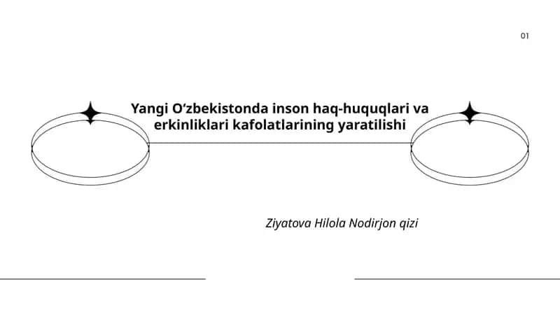 Yangi Oʻzbekistonda inson haq-huquqlari va erkinliklari kafolatlarining yaratilishi 1
