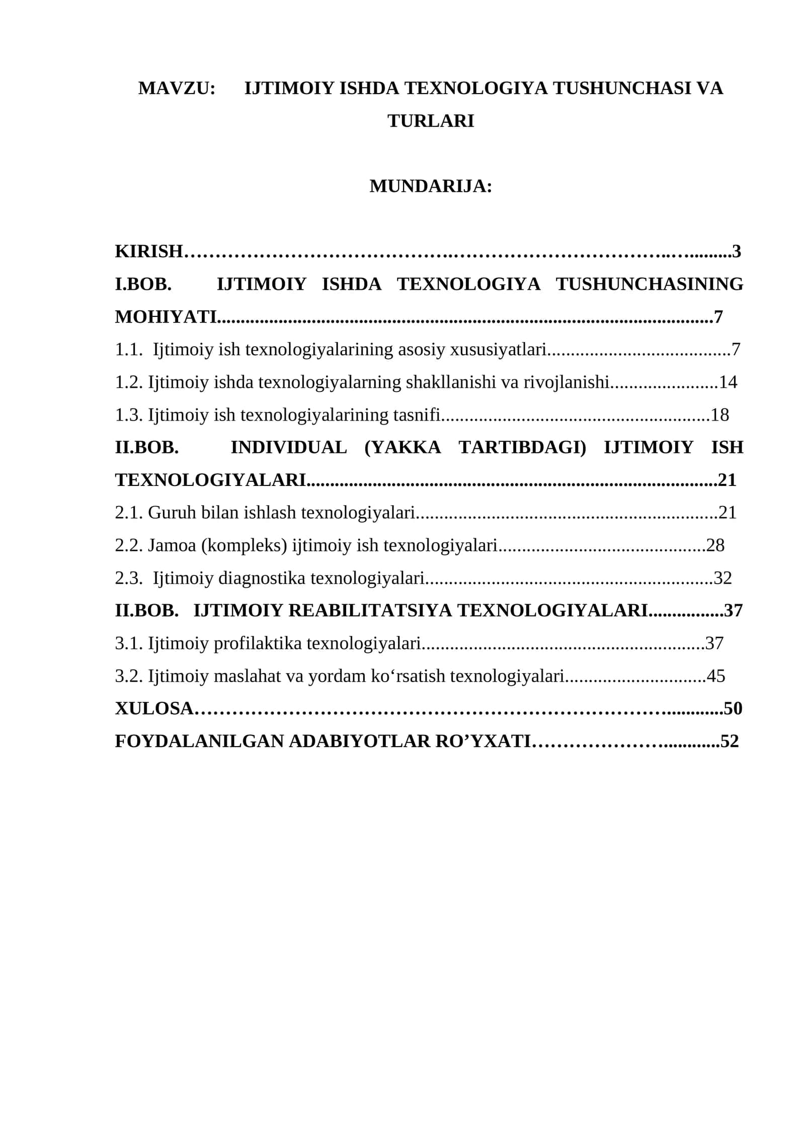 IJTIMOIY ISHDA TEXNOLOGIYA TUSHUNCHASI VA TURLARI 1