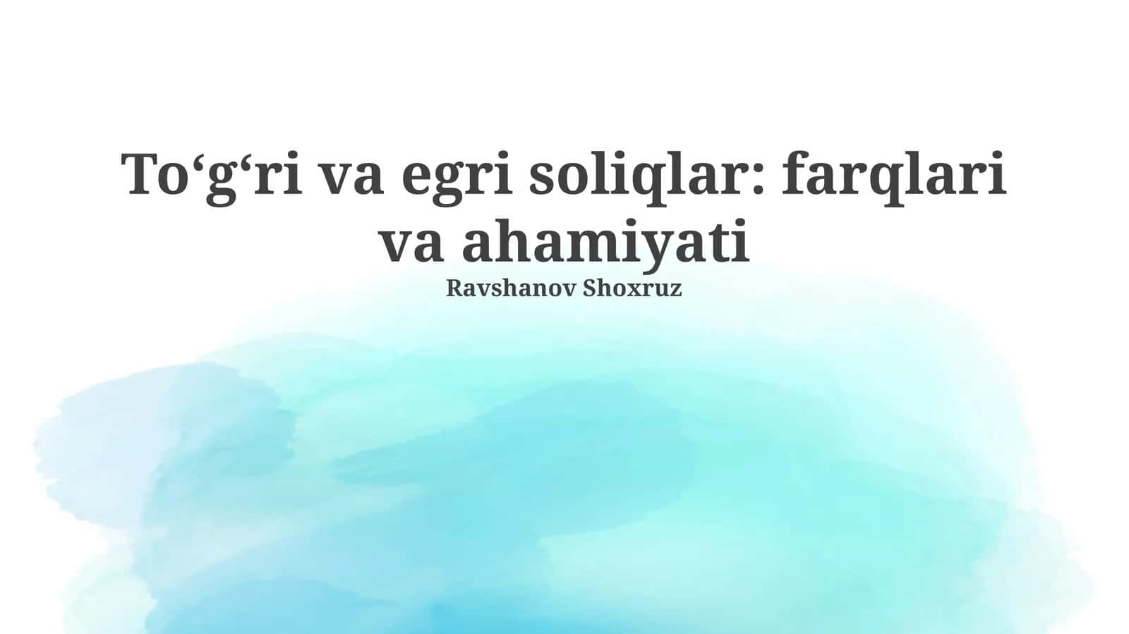 To'g'ridan-to'g'ri va bilvosita soliqlar: Ta'riflar va asosiy xususiyatlar 1