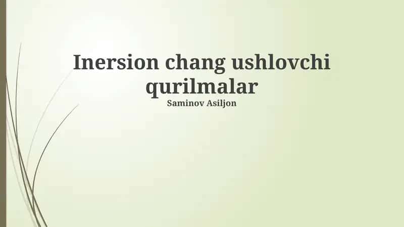 Invertirlovchi Qurilmalar 1