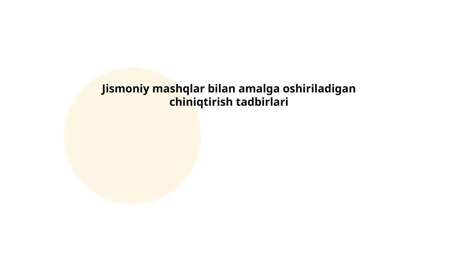 Jismoniy mashqlar bilan amalga oshiriladigan chiniqtirish tadbirlari 1