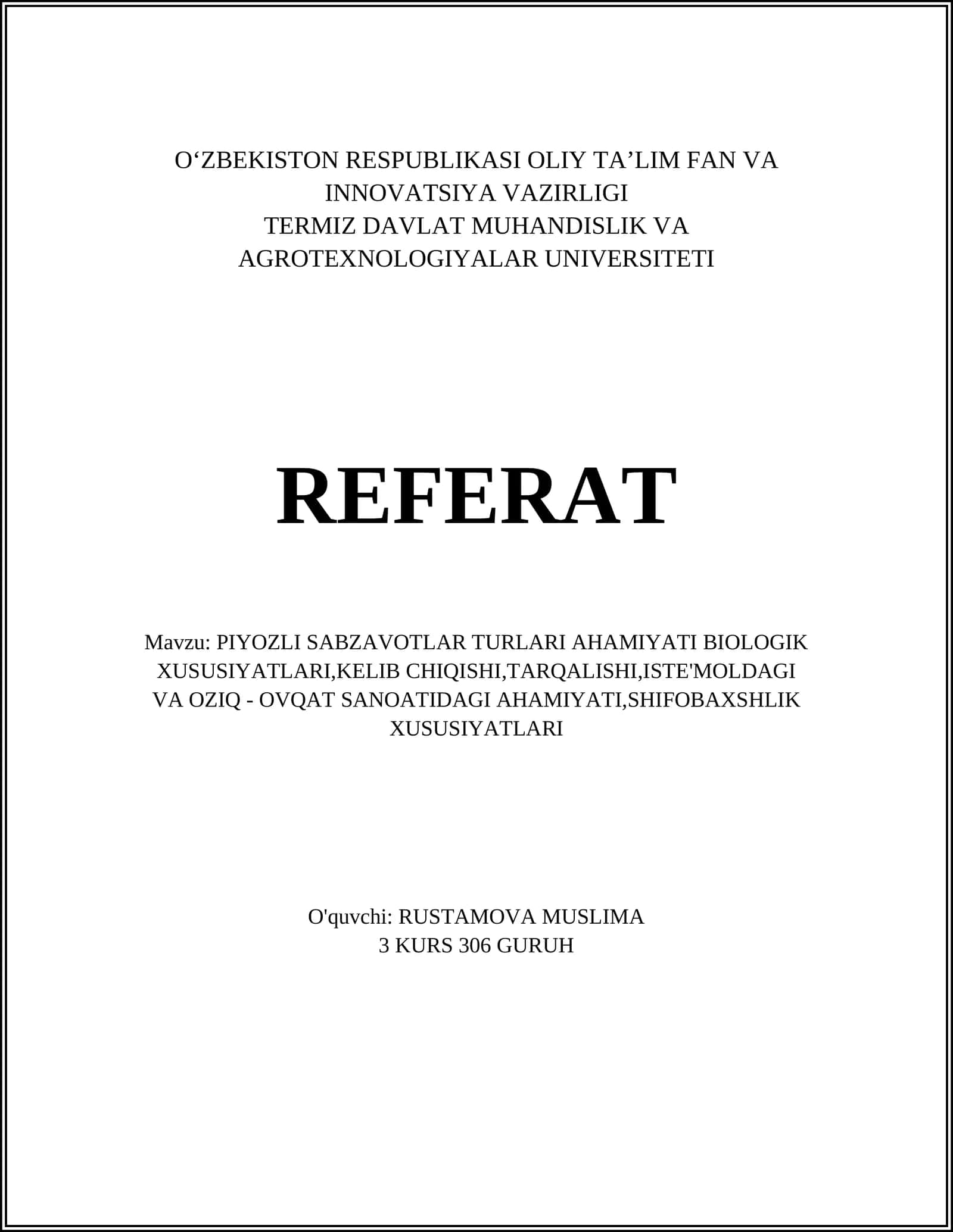 Piyozli sabzavotlar turlari va taksonomik tasnifi 1