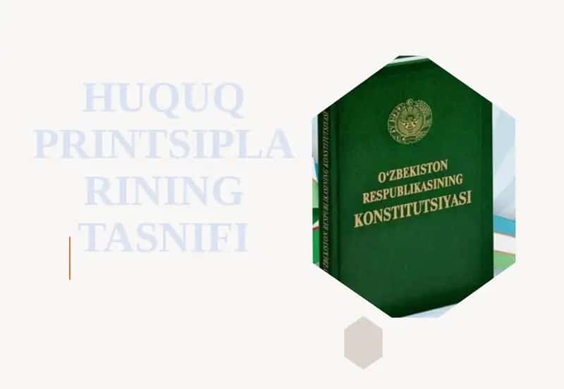 Huquq Printsiplarining Tasnifi 1