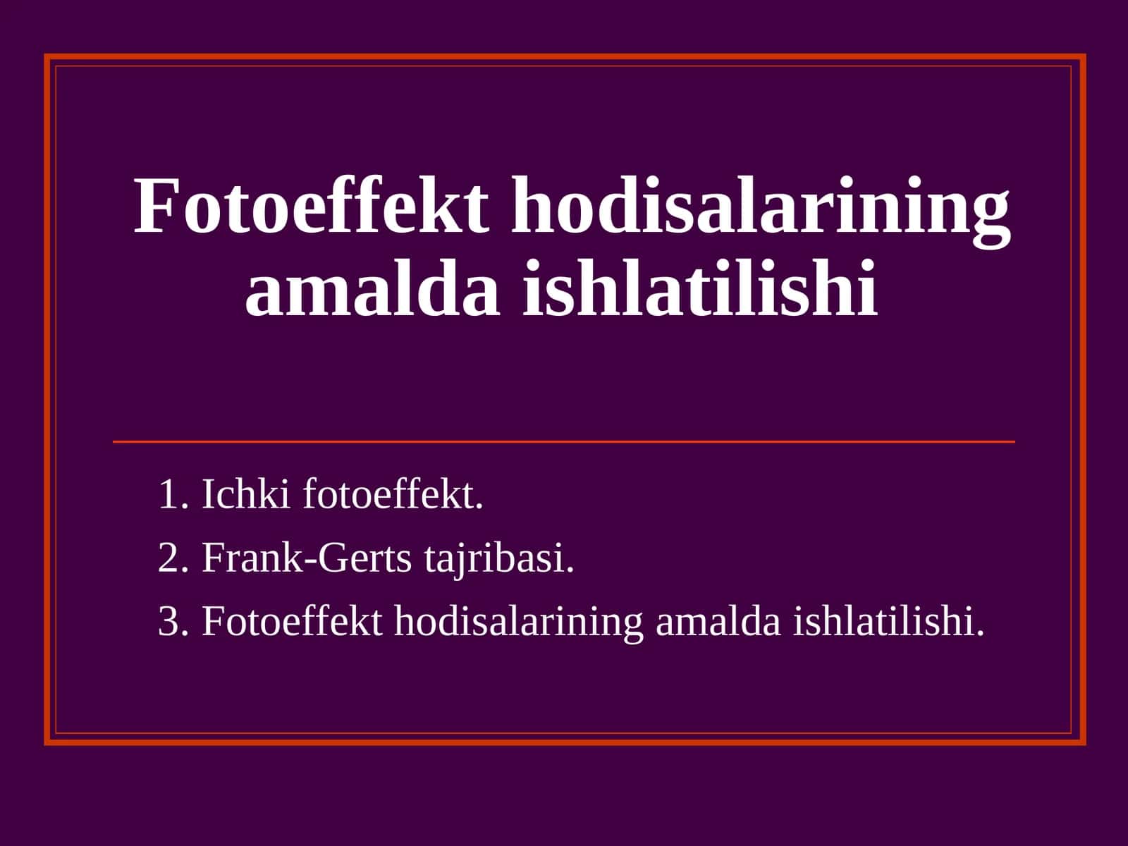 Fоtоeffеkt hоdisalarining amalda ishlatilishi 1