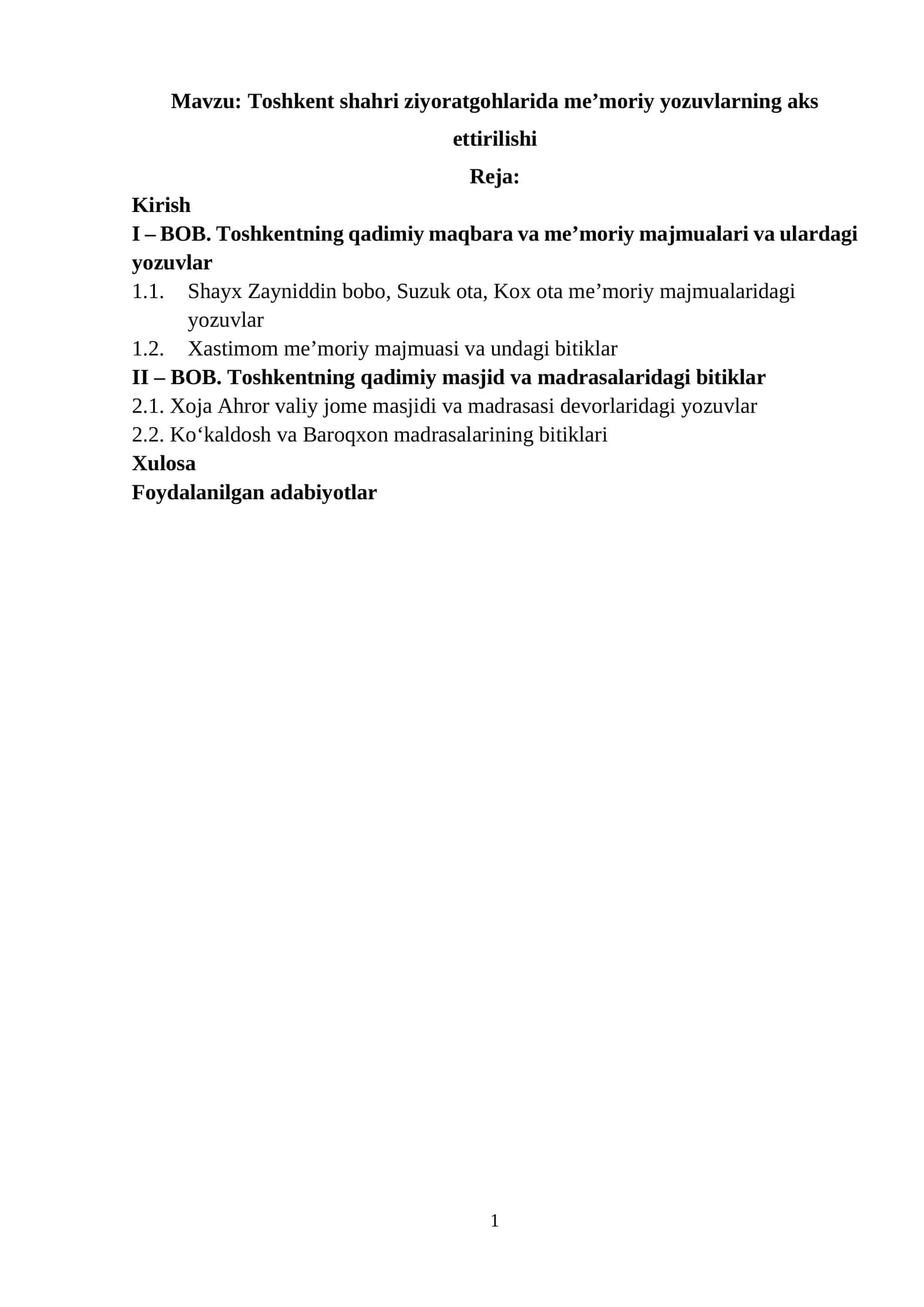 Toshkent shahri ziyoratgohlarida me’moriy yozuvlarning aks ettirilishi 1