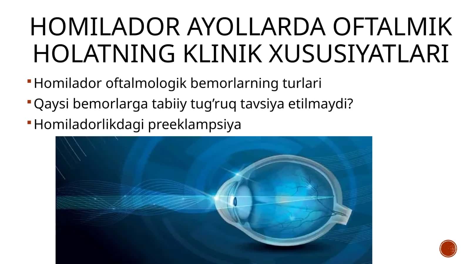 Homilador ayollarda oftalmik holatning klinik xususiyatlari 1