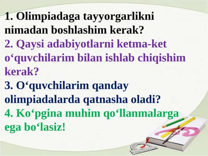 IXTISOSLASHTIRILGAN MAKTAB VA IXTISOSLASHTIRILGAN SINFLARDA MATEMATIKA FANINI O‘QITISH BO‘YICHA TAKLIF VA TAVSIYALAR. 1