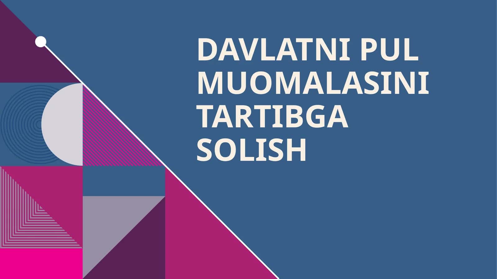 Davlat pul muomalasini tartibga solish 1