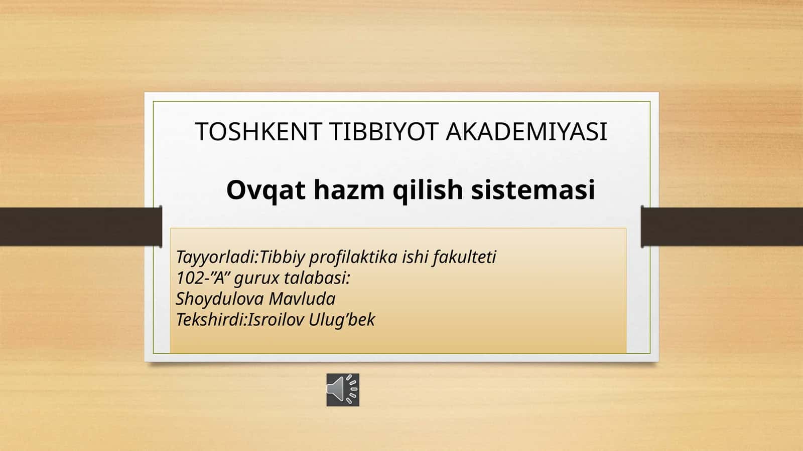 Ovqat hazm qilish 1