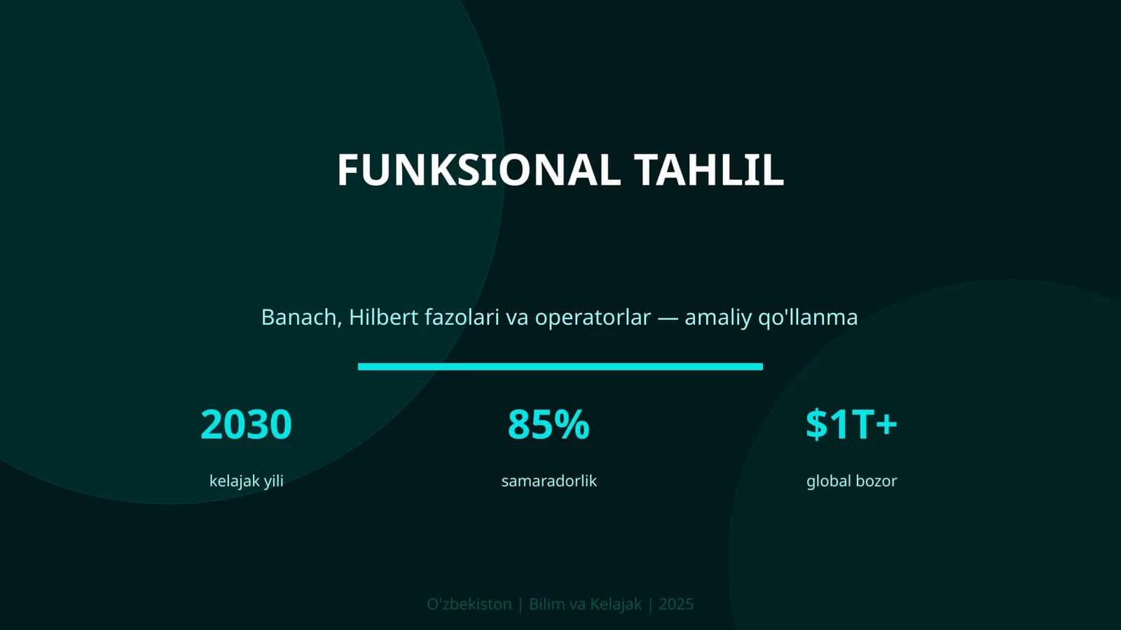 Funksional tahlil 1
