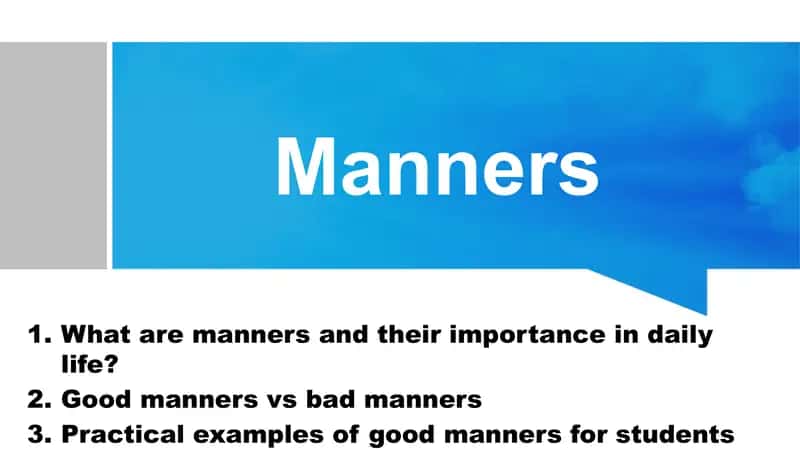 Manners 1