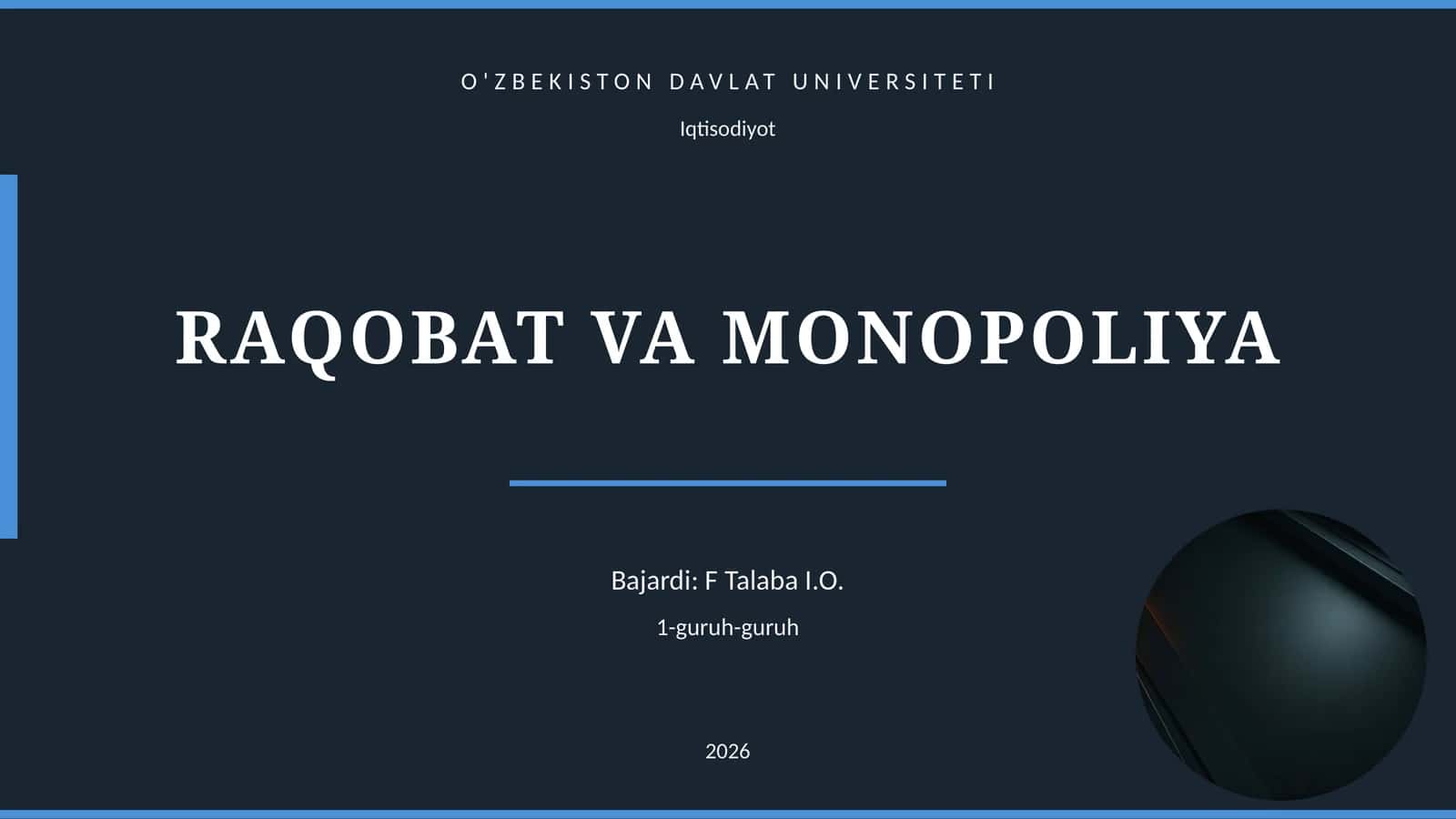 RAQOBAT VA MONOPOLIYA 1