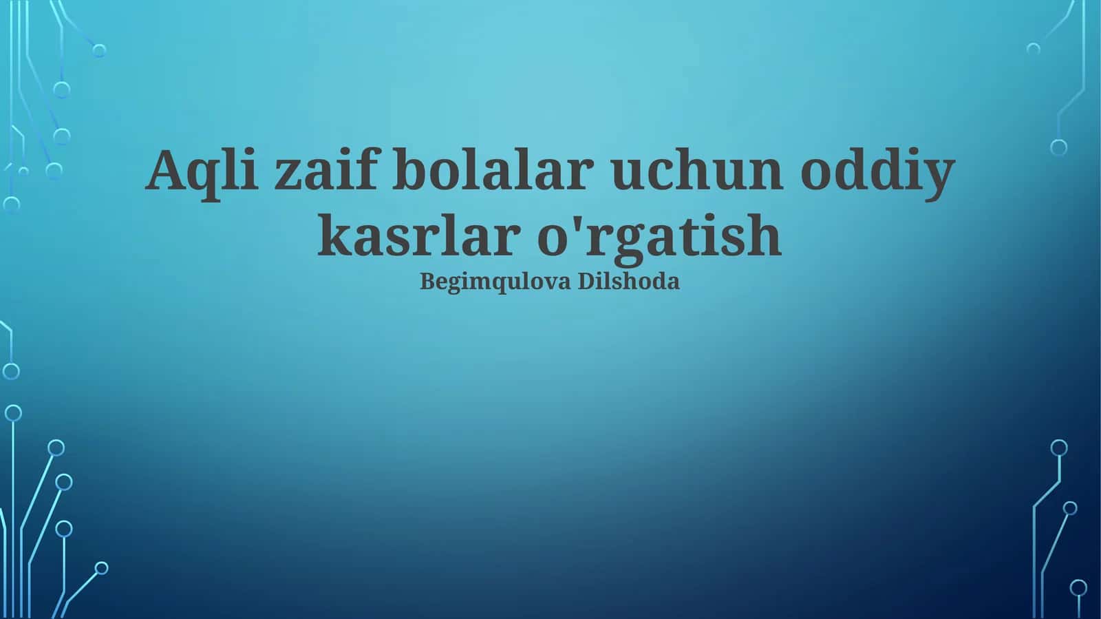 Aqli zaif bolalar uchun oddiy kasrlar o'rgatish 1