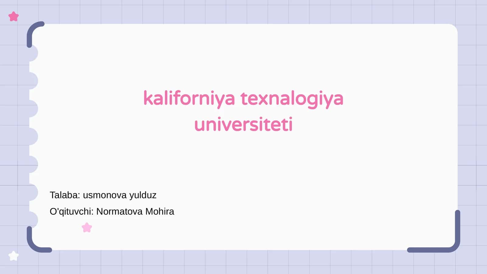 Kaliforniya Texnologiya Universitetining Tarixi 1