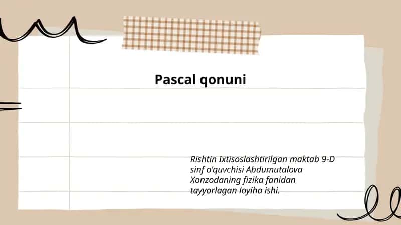 Pascal qonuni 1