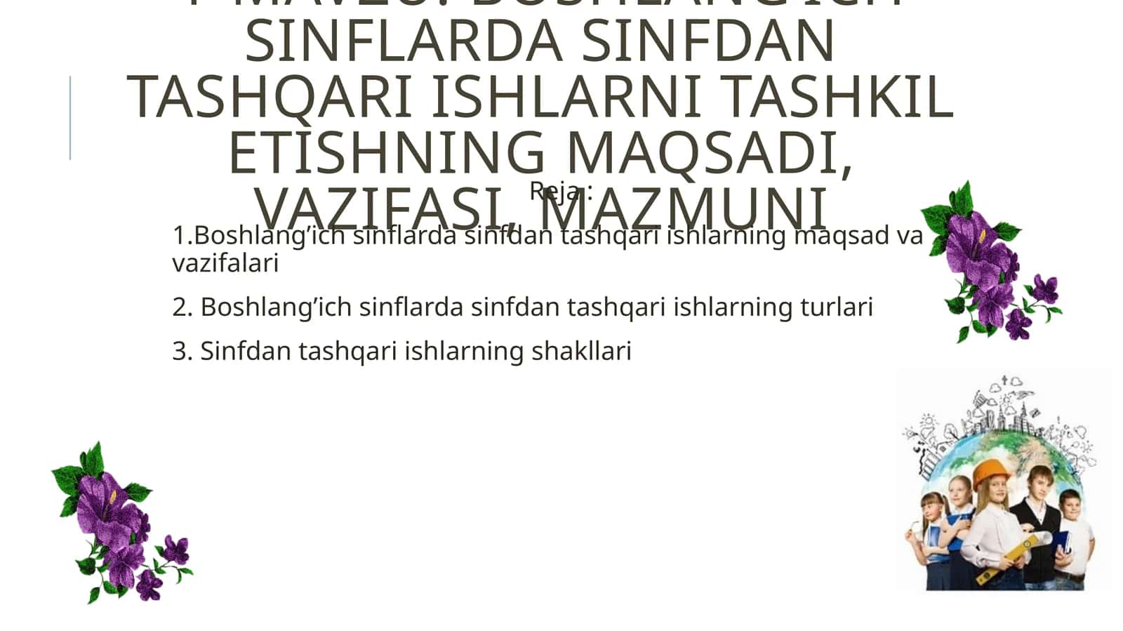 Sinfdan tashqari ishlar 1