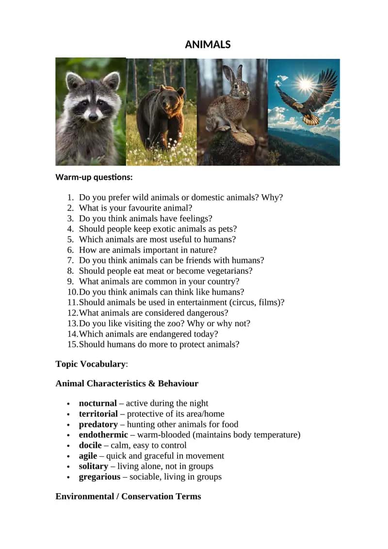 ANIMALS 1