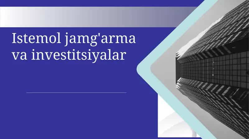 Istemol,jamgʻarma va investetsiyaning iqtisodiy mohiyati 1