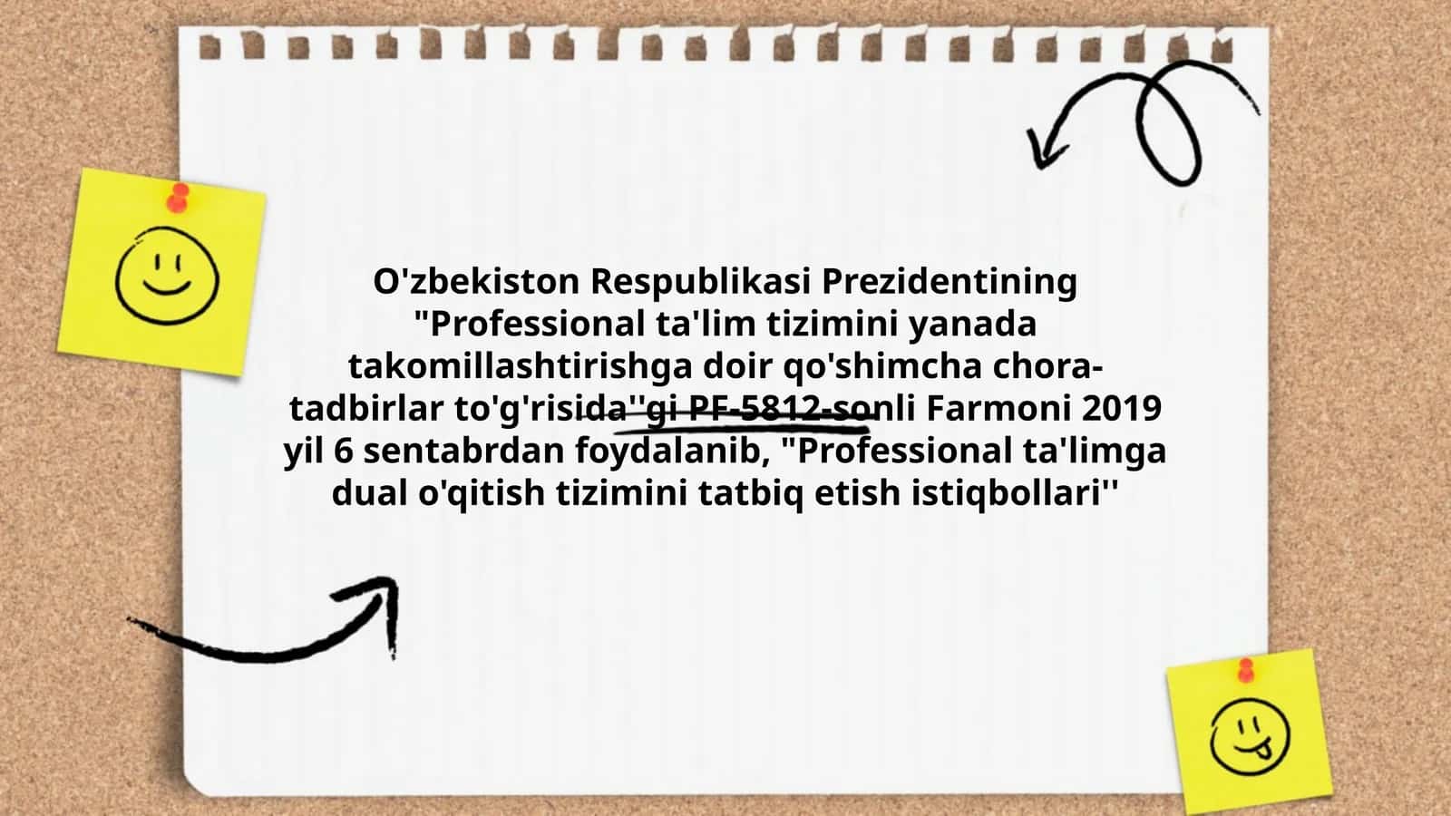 Professional ta'lim tizimini yanada takomillashtirishga doir qo'shimcha chora-tadbirlar 1