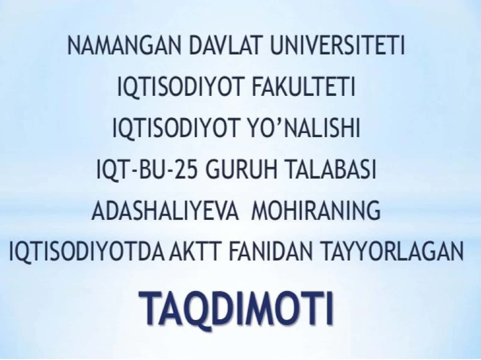 Axborot tizimlari tushunchasi 1