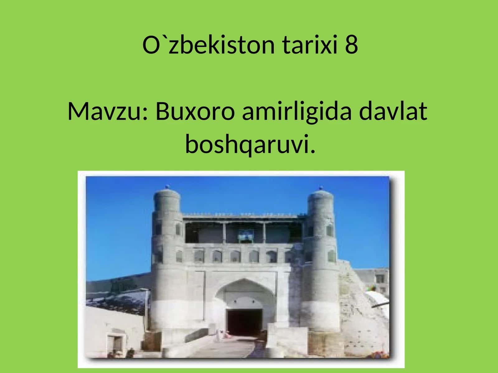Buxoro amirligida davlat boshqaruvi 1